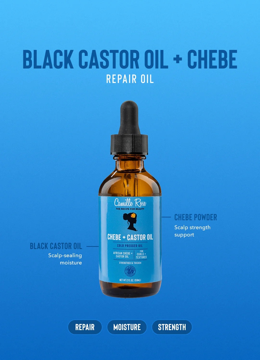 Black Castor Oil Essence Pure Strengthening Oil