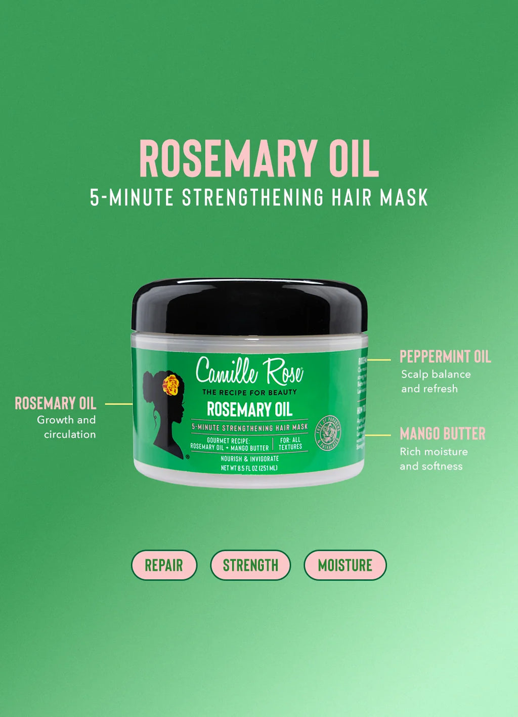 Rosemary Oil 5-Minute Strengthening Hair Mask